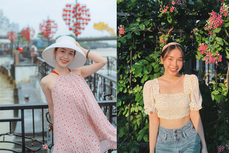 Trần Vân vai cô gái nông thôn tên Hoài trong phim có gu thời trang nhẹ nhàng, nữ tính ở ngoài đời. Sở hữu vóc dáng nhỏ nhắn nên Trần Vân diện váy hay crop top đều rất xinh.