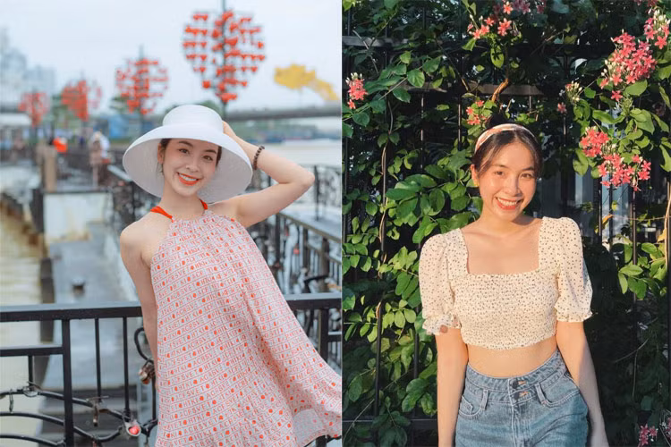 Trần Vân vai cô gái nông thôn tên Hoài trong phim có gu thời trang nhẹ nhàng, nữ tính ở ngoài đời. Sở hữu vóc dáng nhỏ nhắn nên Trần Vân diện váy hay crop top đều rất xinh.