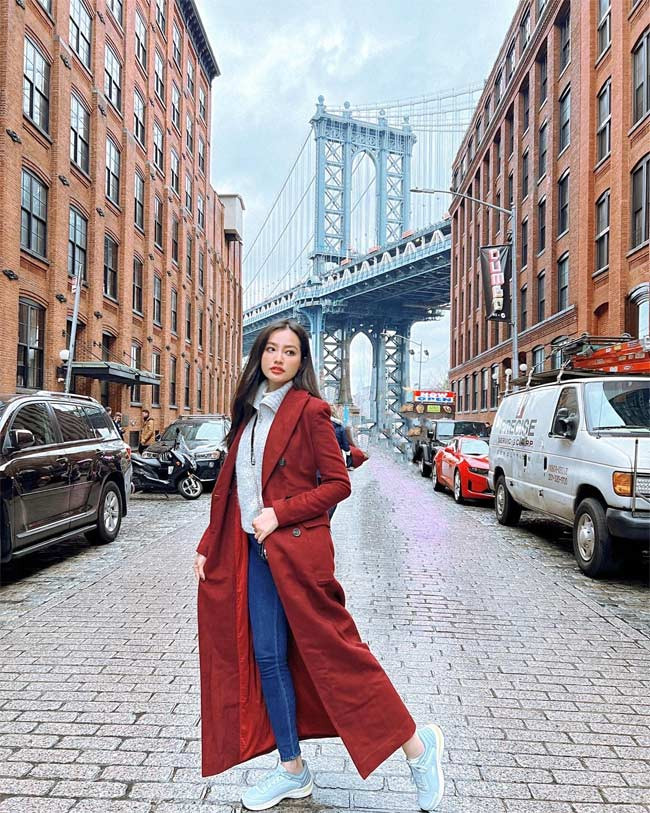 Sang Mỹ định cư, Trúc Diễm vẫn theo đuổi street style tối giản.