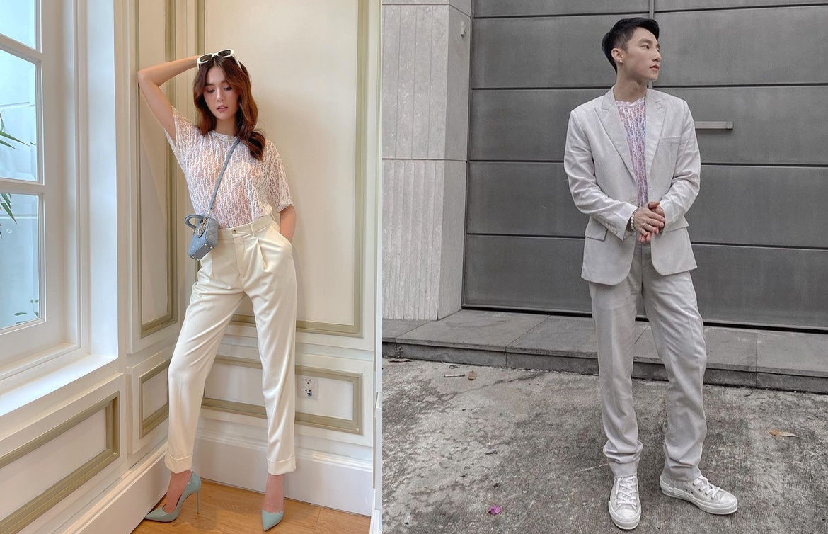 Tuy vậy khi so sánh cách chưng diện và phối đồ với cùng một trang phục, Sơn Tùng được khen tinh tế. Trong khi đó, "nữ hoàng nội y" bị chê "kém duyên" vì để lộ miếng dán ngực hồng hồng dưới lớp áo trắng trong gây phản cảm.