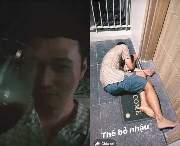Khoảnh khắc ca sĩ Quang Vinh say xỉn, nằm ngủ ngay trước cửa khách sạn khiến dân tình không nhịn được cười.