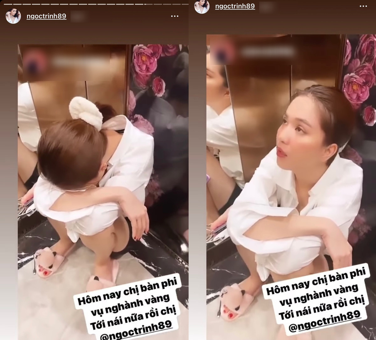 Tuy nhiên, mới đây, khoảnh khắc "nát rượu" của Ngọc Trinh được cô nàng và hội bạn thân chia sẻ lên trang cá nhân khiến dân mạng không khỏi ngao ngán.