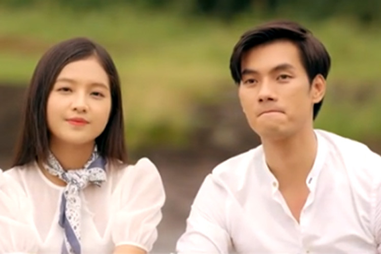 Cô nàng trong vai Thuỳ Chi phim "Tình yêu và tham vọng". (Ảnh: VTV)