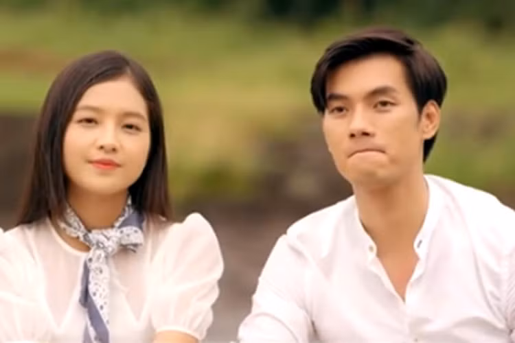 Cô nàng trong vai Thuỳ Chi phim "Tình yêu và tham vọng". (Ảnh: VTV)