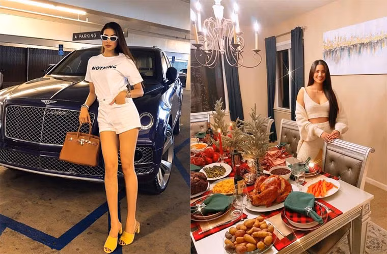 Ở Mỹ, Hoa hậu Phạm Hương có biệt thự sang trọng, bộ sưu tập xe đắt tiền: Posche, Lamborghini Huracan EVO Spyder, BMW... (Ảnh: FBNV)