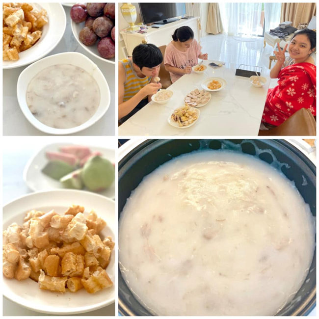 Hai cựu người mẫu trổ tài phục vụ 3 bữa ăn cho đại gia đình.