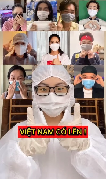 Phương Mỹ Chi cùng các anh chị nghệ sĩ, tiktoker lan toả năng lượng tích cực tới mọi người trong mùa dịch.