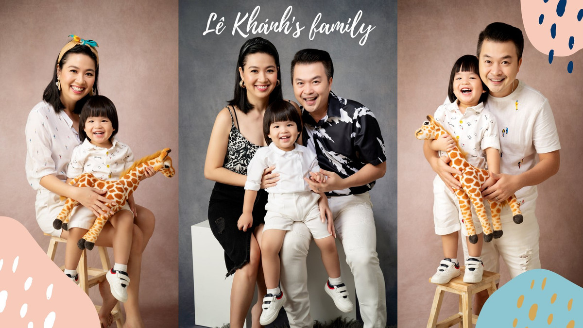 Có thể thấy vợ chồng Lê Khánh khá thoải mái trong việc cho quý tử nuôi tóc dài. Ông xã nữ diễn viên cho biết, con trai giống hệt mình ngày xưa, đều có ngoại hình giống với bé gái.