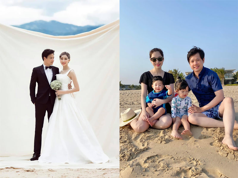Mới đây, người đẹp sinh năm 1991 vừa kỷ niệm 4 năm ngày cưới. Trái ngọt cuộc hôn nhân của họ chính là hai em bé đủ nếp, đủ tẻ.