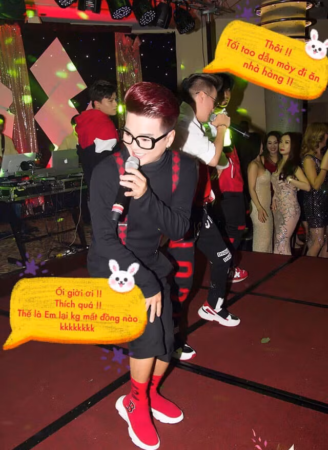 Trên trang cá nhân, Vũ Hà cũng đăng rất nhiều ảnh chế những câu nói vui giữa hai người.