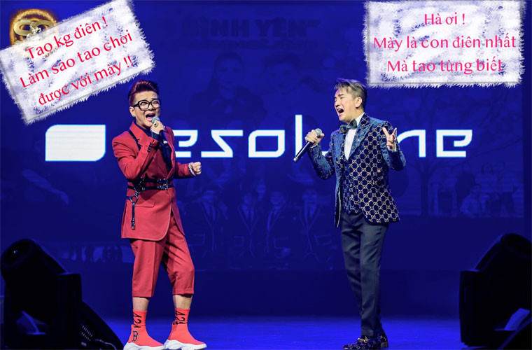 Quá thân thiết và hiểu nhau nên những màn đối đáp, "khẩu chiến" của hai nam ca sĩ rất tự nhiên chứ không hề có kịch bản trước.