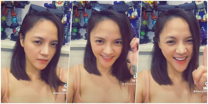 Tuy nhiên, mới đây, Thu Quỳnh gây nhiều bàn tán khi để lộ phần cằm nhọn hoắt, dài ngoằng trong một đoạn video trên TikTok cá nhân.