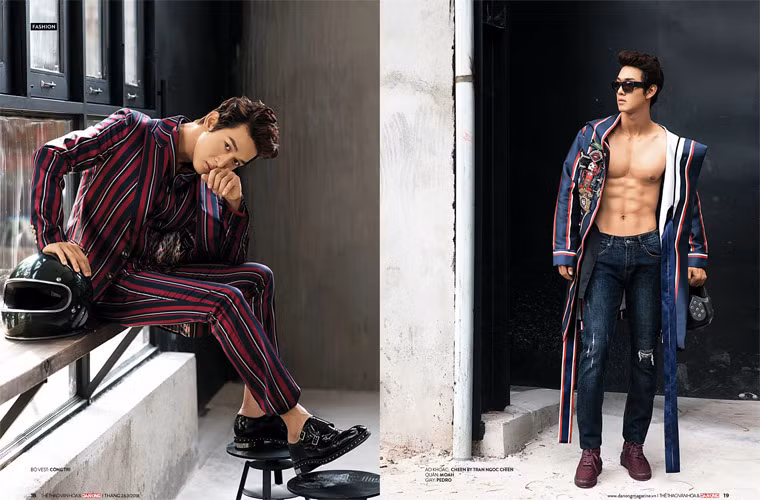 Song Luân thu hút sự chú ý không chỉ bởi vẻ điển trai mà còn bởi thân hình sáu múi.