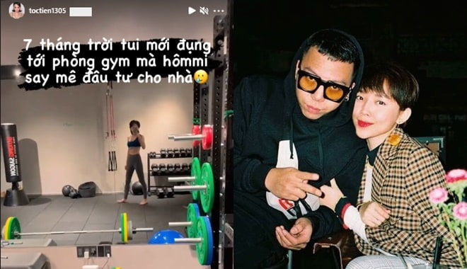 Dù khá kín tiếng nhưng Tóc Tiên và Hoàng Touliver vẫn được đánh giá là cặp đôi hạnh phúc có tiếng của Vbiz. Về khoản chiều chuộng và chăm lo sắc đẹp của vợ, Hoàng Touliver cũng không kém cạnh khi đầu tư hẳn một phòng tập gym tại gia cho riêng cô.