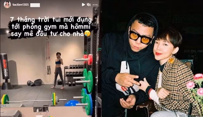 Dù khá kín tiếng nhưng Tóc Tiên và Hoàng Touliver vẫn được đánh giá là cặp đôi hạnh phúc có tiếng của Vbiz. Về khoản chiều chuộng và chăm lo sắc đẹp của vợ, Hoàng Touliver cũng không kém cạnh khi đầu tư hẳn một phòng tập gym tại gia cho riêng cô.