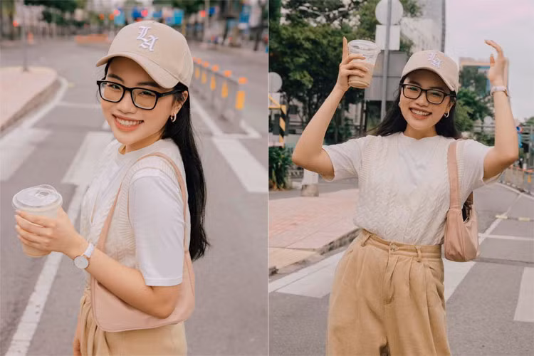 Không sở hữu chiều cao lý tưởng nên Phương Mỹ Chi rất thích mặc quần cạp cao để ăn gian chiều cao.