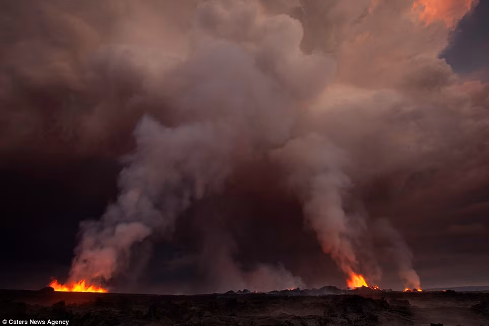 Núi lửa Holuhraun có thể phun trào dung nham cao tới 140m.