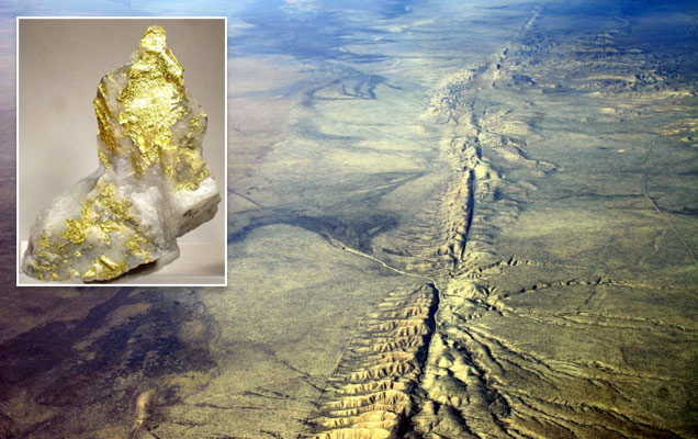 Động đất đóng vai trò quan trọng trong việc hình thành các khối vàng lớn. (Ảnh:Science)