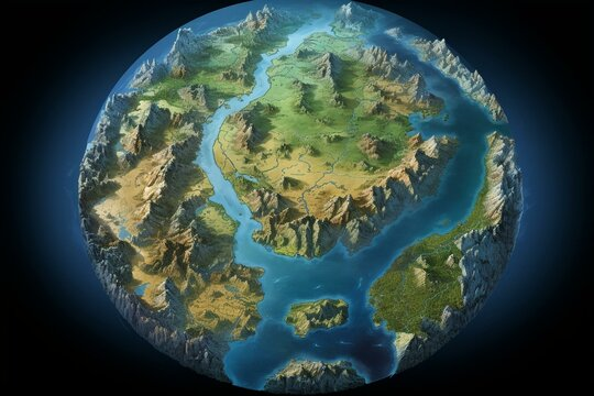 Sự tồn tại và phân tách của Pangea đã có ảnh hưởng lớn đến sự tiến hóa của các loài sinh vật trên Trái Đất. Các loài động vật và thực vật có thể di cư tự do giữa các khu vực, dẫn đến sự đa dạng sinh học phong phú. Hơn nữa, sự phân tách của Pangea đã định hình lại bề mặt Trái Đất, tạo ra các lục địa và đại dương như chúng ta thấy ngày nay. (Ảnh: Adobe)