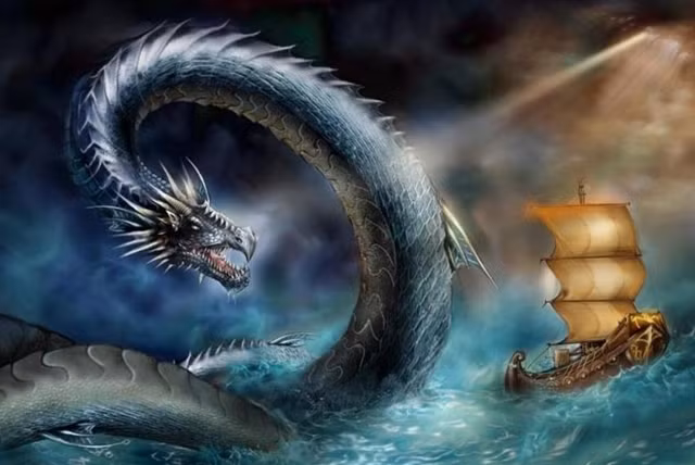 3. Rồng biển vịnh Hạ Long: Cuối thế kỷ 19, đầu thế kỷ 20, các báo cáo hải trình của Hải quân Pháp đã nhắc đến việc nhìn thấy những con quái vật giống rắn nhưng kích thước khổng lồ tại vịnh Hạ Long. Một tờ báo nổi tiếng của Pháp thậm chí đã đăng bài về việc rồng xuất hiện trên vịnh Hạ Long.(Ảnh: Techz)