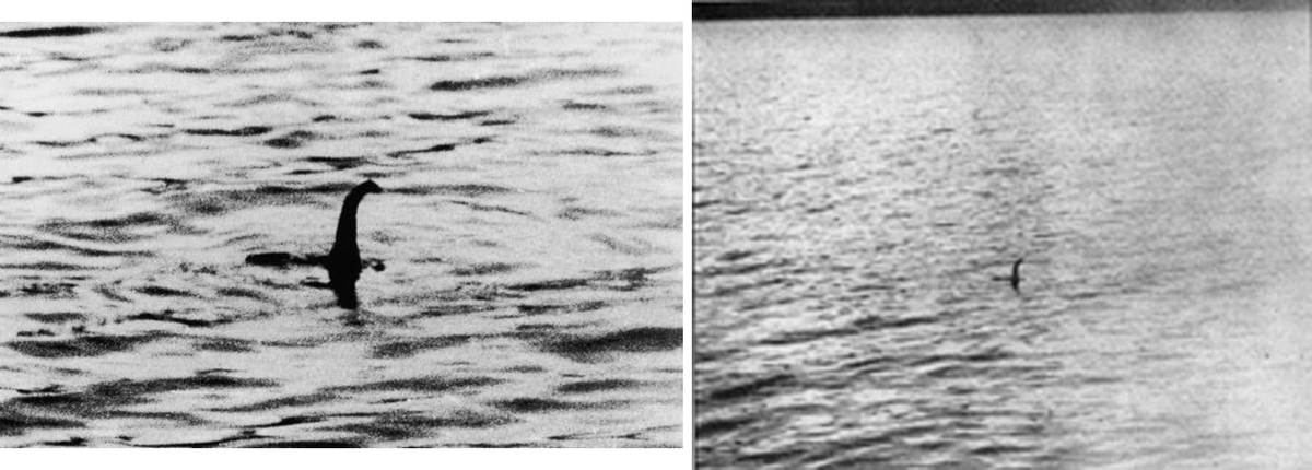 Trong suốt nhiều thập kỷ, hàng ngàn người đã tuyên bố họ nhìn thấy Nessie. Một trong những bằng chứng nổi tiếng nhất là bức ảnh chụp năm 1934 bởi bác sĩ Robert Kenneth Wilson, thường được gọi là “Surgeon’s Photograph”. Bức ảnh này cho thấy một hình ảnh mờ nhạt của một sinh vật với cổ dài nổi lên khỏi mặt nước. Tuy nhiên, sau này bức ảnh này bị cho là một trò lừa bịp. (Ảnh: Don't Take Pictures)