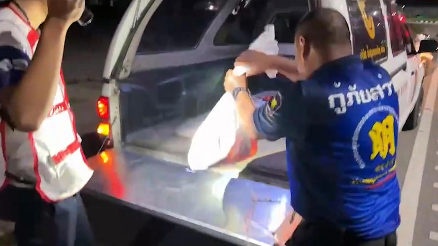 Chủ xe, Niphon Wongsa, phát hiện ra con "quái thú" và dũng cảm lái xe đến văn phòng tình nguyện viên địa phương để nhờ giúp đỡ. Nhóm cứu hộ đã nhanh chóng bắt được con trăn lưới và thả nó vào một khu rừng. (Ảnh: MSN)