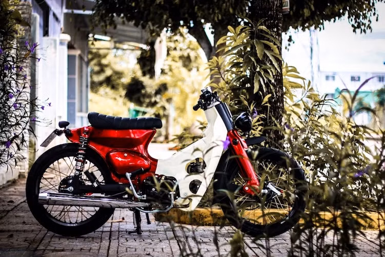 Trong đó, có lẽ phong cách độ bobber được nhiều biker tại Việt Nam ưa chuộng nhất khi chỉ việc cắt dè sau và chỉnh sửa lại một số chi tiết, một chiếc Super Cub đầy cá tính đã nhanh chóng ra đời. Chiếc Super Cub "Tàu" của một biker Kiên Giang trong bài cũng đã được độ lại theo phong cách này.