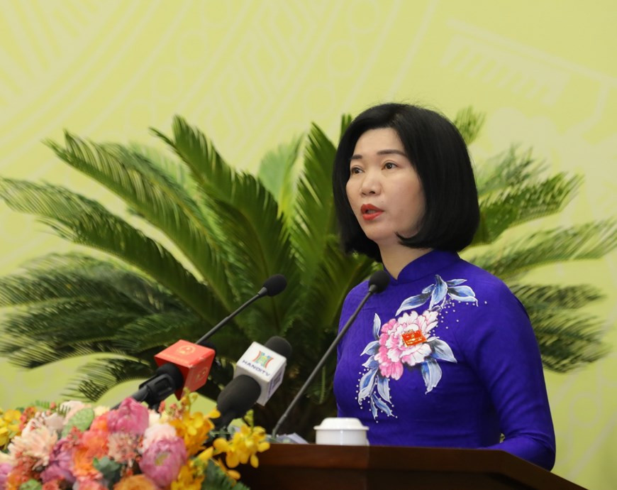 HĐND TP cũng bầu bà Phùng Thị Hồng Hà - Phó Chủ tịch HĐND TP giữ chức Phó Chủ tịch HĐND TP khóa XVI.