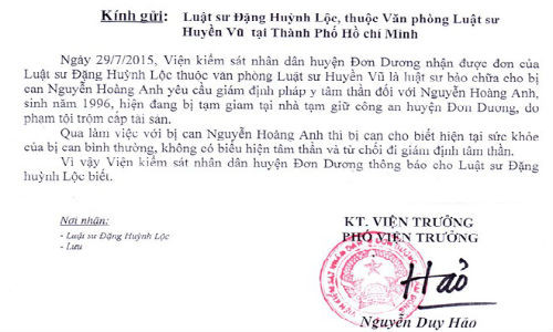 Hao Anh tu choi luat su, khang dinh khong bi tam than