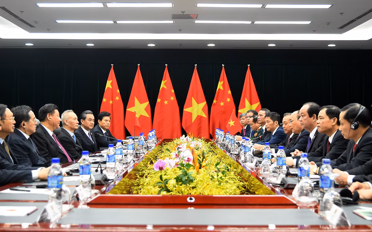 Thu tuong Nguyen Xuan Phuc hoi kien Tong Bi thu, Chu tich nuoc TQ Tap Can Binh-Hinh-4