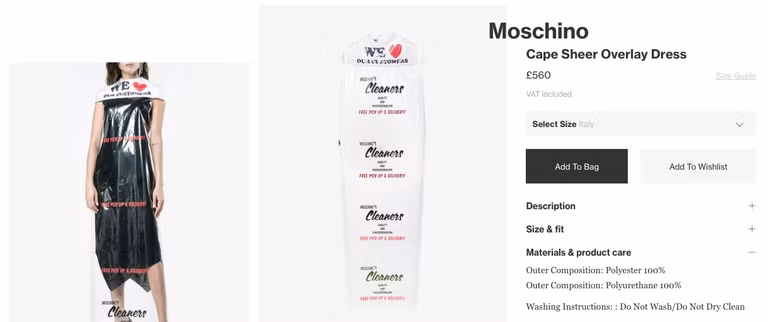 "Choang' voi chiec ao choang hang hieu lam tu nui nilon Moschino ban voi gia 15 trieu-Hinh-3