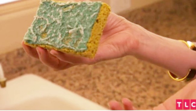 Thậm chí miếng rửa bát cũng được cô dùng đến mức nát mà không mua mới.