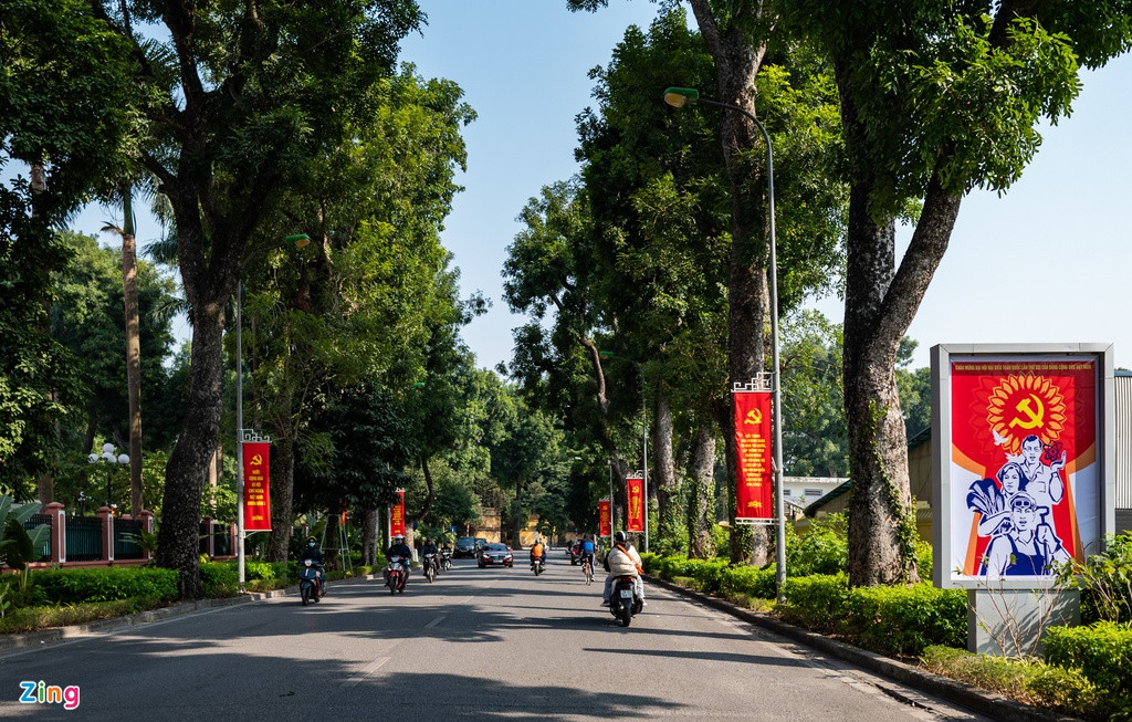 Hình ảnh ở một khu vực thuộc quận Ba Đình.