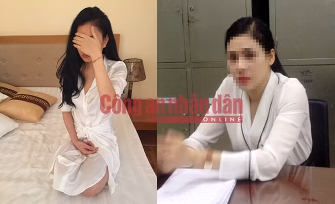 Phạm Thị Thanh Huyền và người đẹp bán dâm bị bắt quả tang. (Ảnh: CAND).