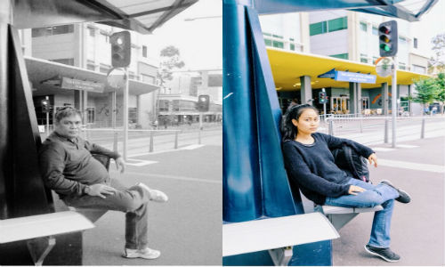 Sự ra đi đột ngột của cha khiến Chrisya Sabaru - nghiên cứu sinh ở Melbourne, Australia - luôn day dứt khi từng không dành nhiều thời gian bên ông. Như một lời từ biệt cha đầy ý nghĩa, Chrisya tái hiện từng cử chỉ, dáng ngồi, ánh mắt của ông qua những bức ảnh cũ trong chuyến du lịch tới Melbourne. Cô gái muốn truyền đi thông điệp: “Xin đừng để đến khi quá muộn mới làm những việc ý nghĩa với cha mẹ”. Ảnh: Bored Panda.