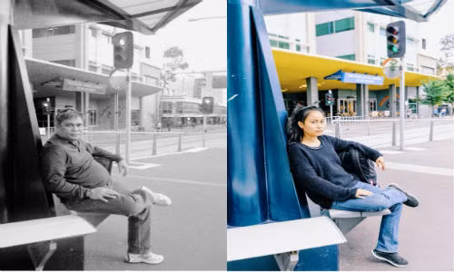 Sự ra đi đột ngột của cha khiến Chrisya Sabaru - nghiên cứu sinh ở Melbourne, Australia - luôn day dứt khi từng không dành nhiều thời gian bên ông. Như một lời từ biệt cha đầy ý nghĩa, Chrisya tái hiện từng cử chỉ, dáng ngồi, ánh mắt của ông qua những bức ảnh cũ trong chuyến du lịch tới Melbourne. Cô gái muốn truyền đi thông điệp: “Xin đừng để đến khi quá muộn mới làm những việc ý nghĩa với cha mẹ”. Ảnh: Bored Panda.