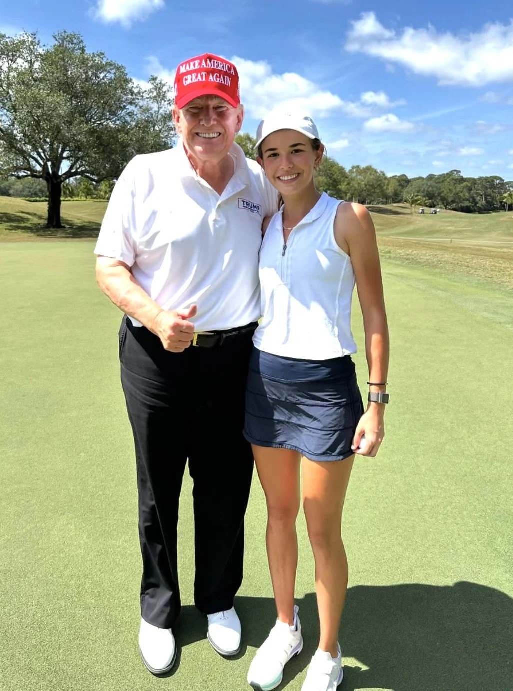 Kai tiết lộ, cô và ông nội Donald Trump cùng yêu thích môn golf nên hai ông cháu càng thân thiết. Ảnh: Instagram.