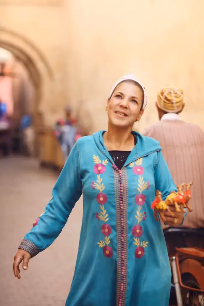 Nét đẹp của một người phụ nữ ở Ma-rốc.