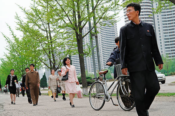 Quang cảnh ở trung tâm thủ đô Bình Nhưỡng của Triều Tiên.