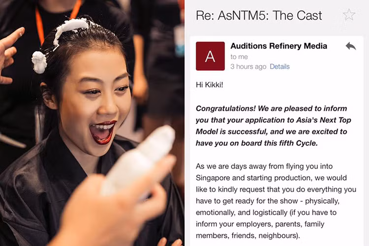 Mới đây, trên trang cá nhân, người mẫu Kikki Lê vui mừng khoe thông tin cô chính thức trở thành đại diện của Việt Nam tại Asia's Next Top Model mùa thứ 5. (Ảnh: Facebook nhân vật) 