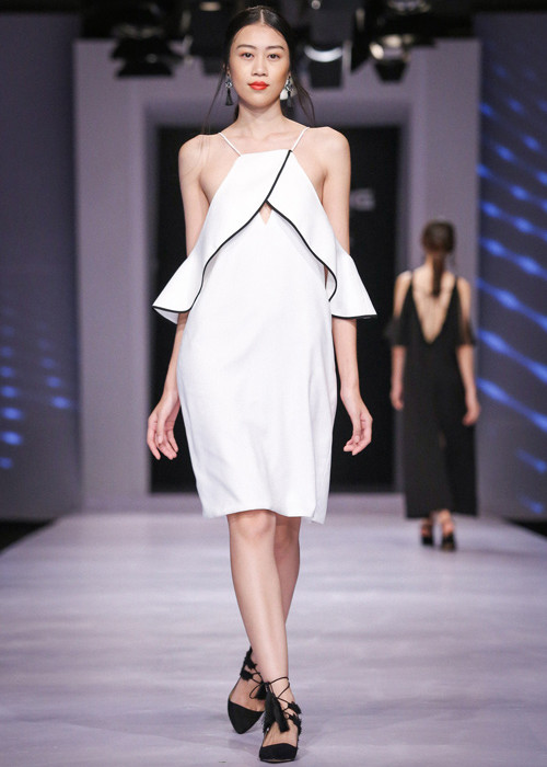 Với lợi thế về ngoại hình cùng kinh nghiệm, Kikki Lê đang là người mẫu khá đắt show thời trang. (Ảnh: Dân Việt) 