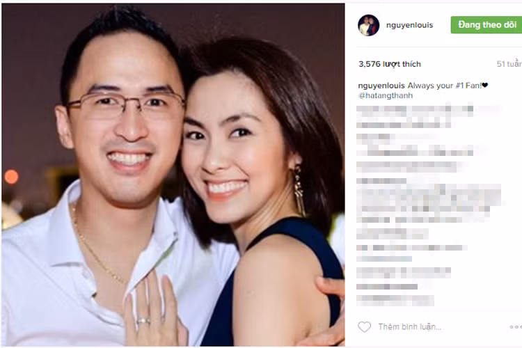 Ngoài ra, nam doanh nhân cũng không ngần ngại nói rằng anh sẽ luôn là người hâm mộ số 1 của Tăng Thanh Hà khi đăng khoảnh khắc hai vợ chồng cùng nở nụ cười rạng rỡ bên nhau. (Ảnh: Instagram nhân vật) 