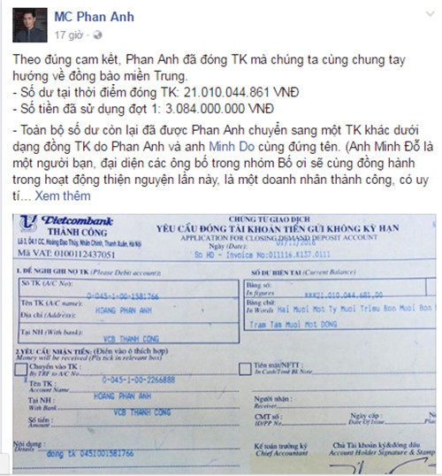 Phan Anh dong tai khoan cong khai 24 ty ung ho mien Trung-Hinh-2