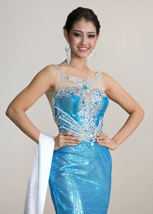 Một đối thủ mà đại diện Việt Nam phải dè chừng khác là Swe Zin Htet. Cô là đại diện của Myanmar tại Hoa hậu Siêu quốc gia 2016. (Ảnh: Hoa hậu Siêu quốc gia) 