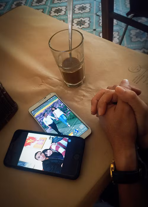 Khoảnh khắc bình dị nhưng hạnh phúc của Hoàng Linh và bạn trai. (Ảnh: Facebook nhân vật) 