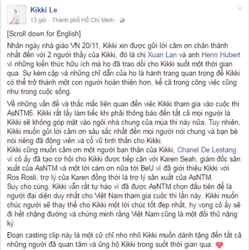 Vi sao Kikki Le khong tham gia Asia's Next Top Model-Hinh-2