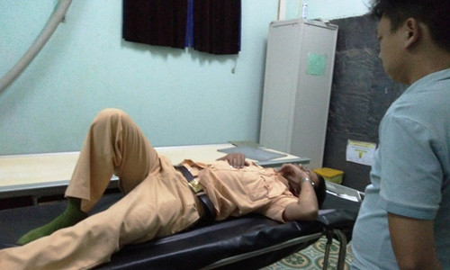 Mot CSGT bi xe may tong chan thuong so nao