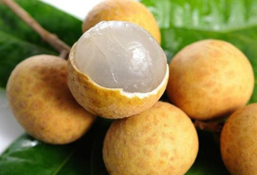 Khác hẳn với nhãn Hưng Yên, nhãn Trung Quốc thường sử dụng chất bảo quản nên vỏ sạch, màu nhạt, vỏ mỏng, lá cũng to hơn. Nhãn Trung Quốc cùi khá dày nhưng vị ngọt nhạt và đặc biệt không có mùi thơm. Do dùng chất bảo quản nên nhãn Trung Quốc nhanh bị thâm, thối. Ảnh: yeutretho