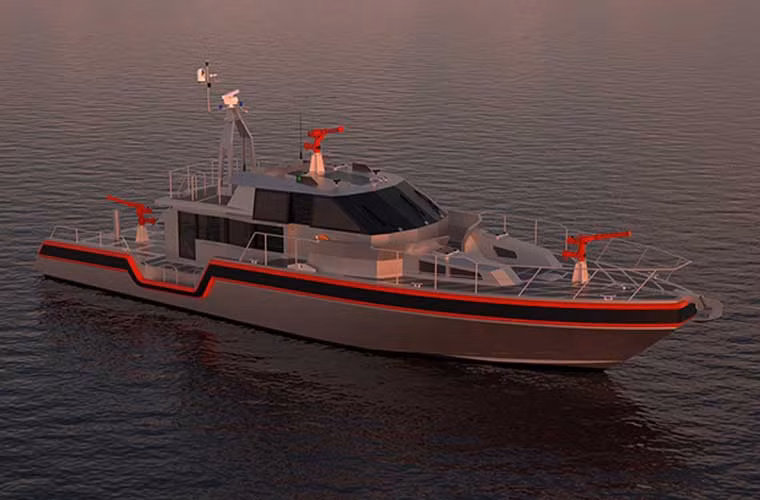 Metal Shark Defiant 75 có chiều dài tổng thể 22,86m, rộng 6,4m, mớn nước 0,99m, lượng giãn nước khoảng 150 tấn. Thân tàu được chế tạo bằng hợp kim nhôm, tuổi thọ khoảng 30 năm. Thân tàu được chế tạo bằng hợp kim nhôm, tuổi thọ khoảng 30 năm.