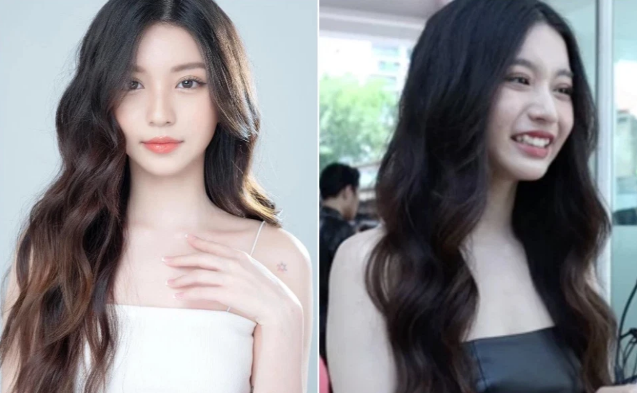 Khi ống kính quay cận cảnh gương mặt của Bâu thì nhan sắc cô nàng khá khác với ảnh mạng. Dù vẻ đẹp của cô vẫn chiếm trọn spotlight nhưng nhiều người nhận xét ngoài đời Bâu kém xinh hơn.